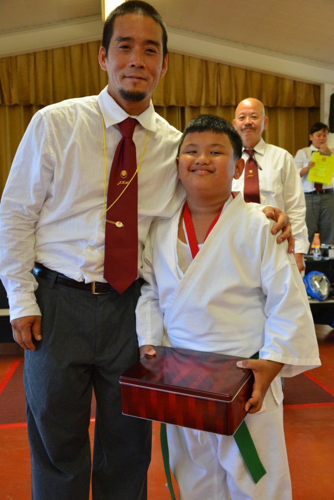 MKA Chief Instructor Sensei Deron Furukawa with Xander Domingo